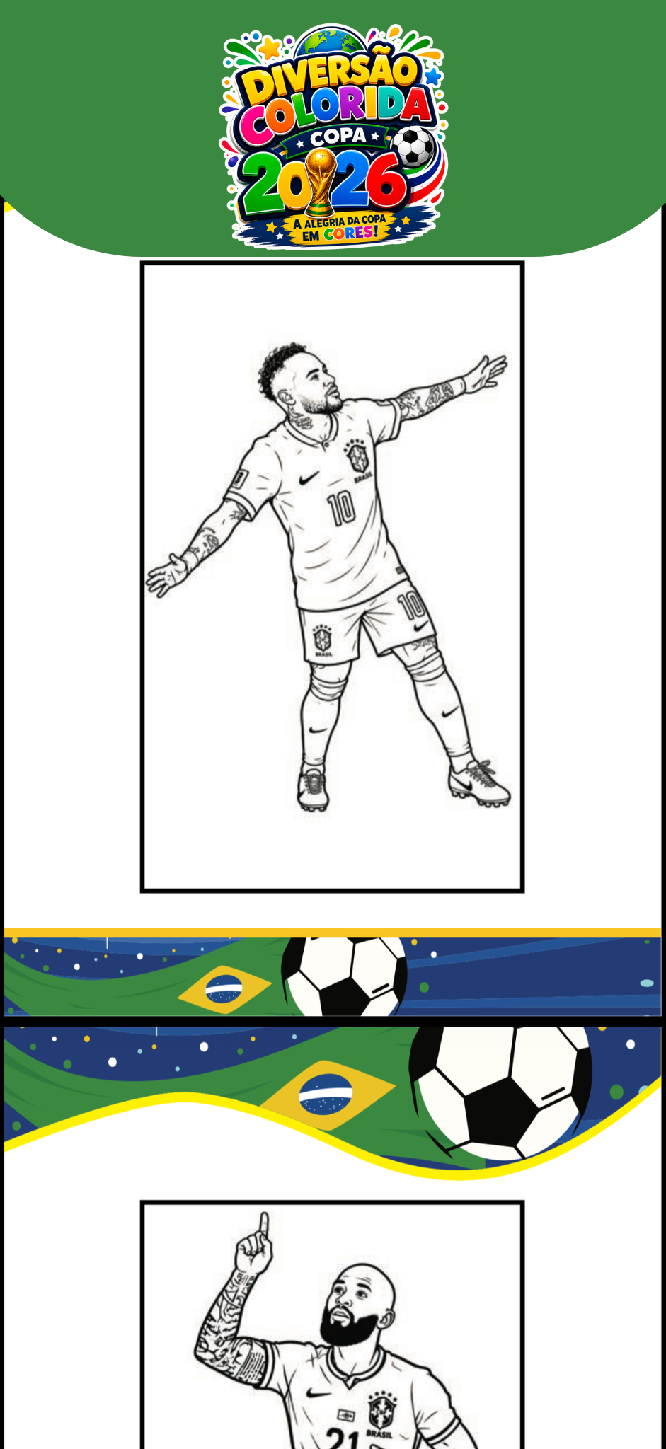 Desenhos dos Craques para Colorir
